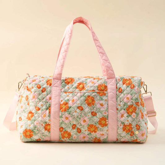 On The Go Quilted Weekender Duffel Bag