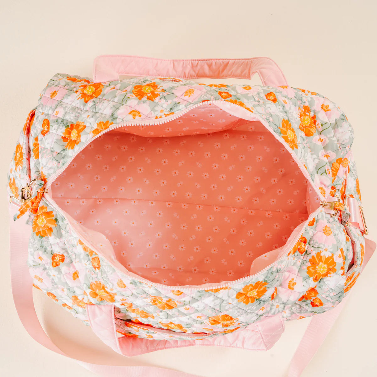 On The Go Quilted Weekender Duffel Bag