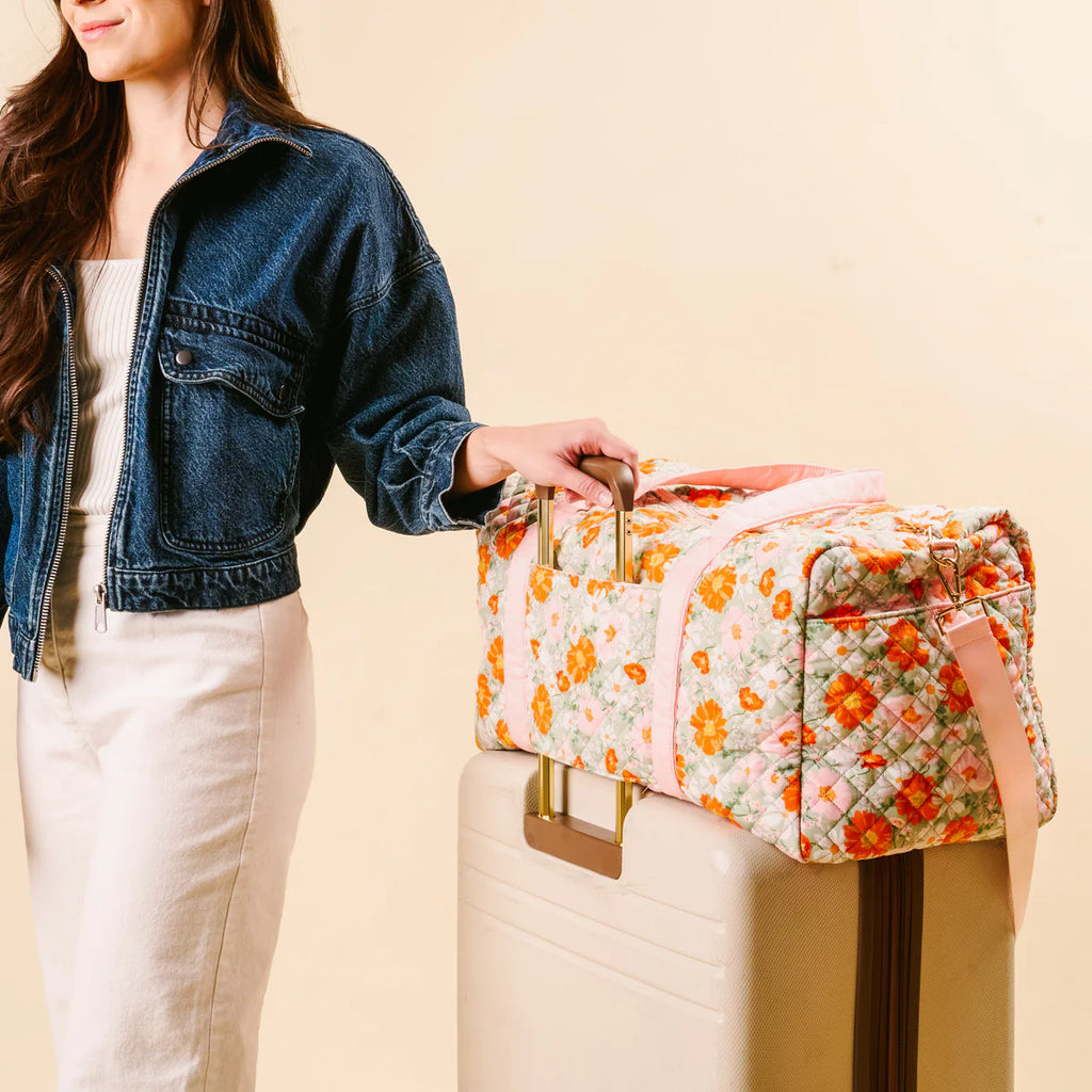 On The Go Quilted Weekender Duffel Bag