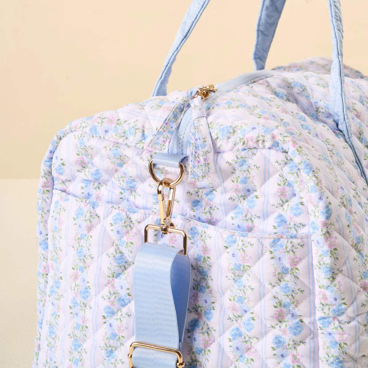 On The Go Quilted Weekender Duffel Bag