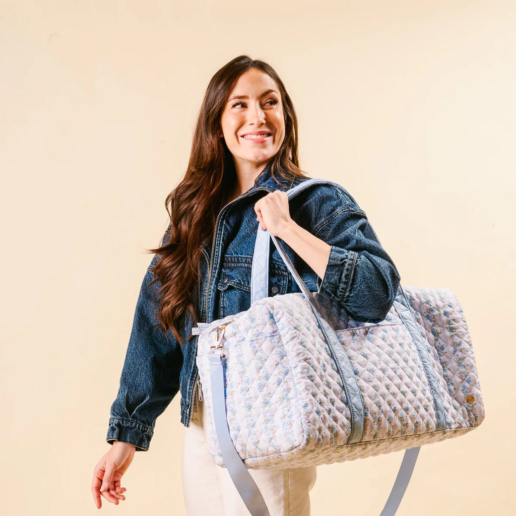 On The Go Quilted Weekender Duffel Bag