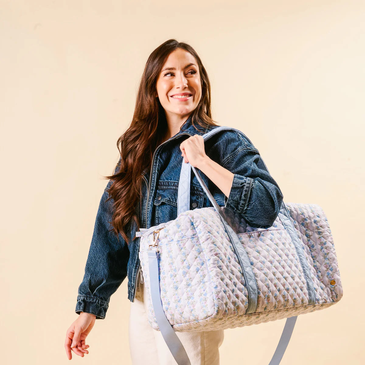 On The Go Quilted Weekender Duffel Bag