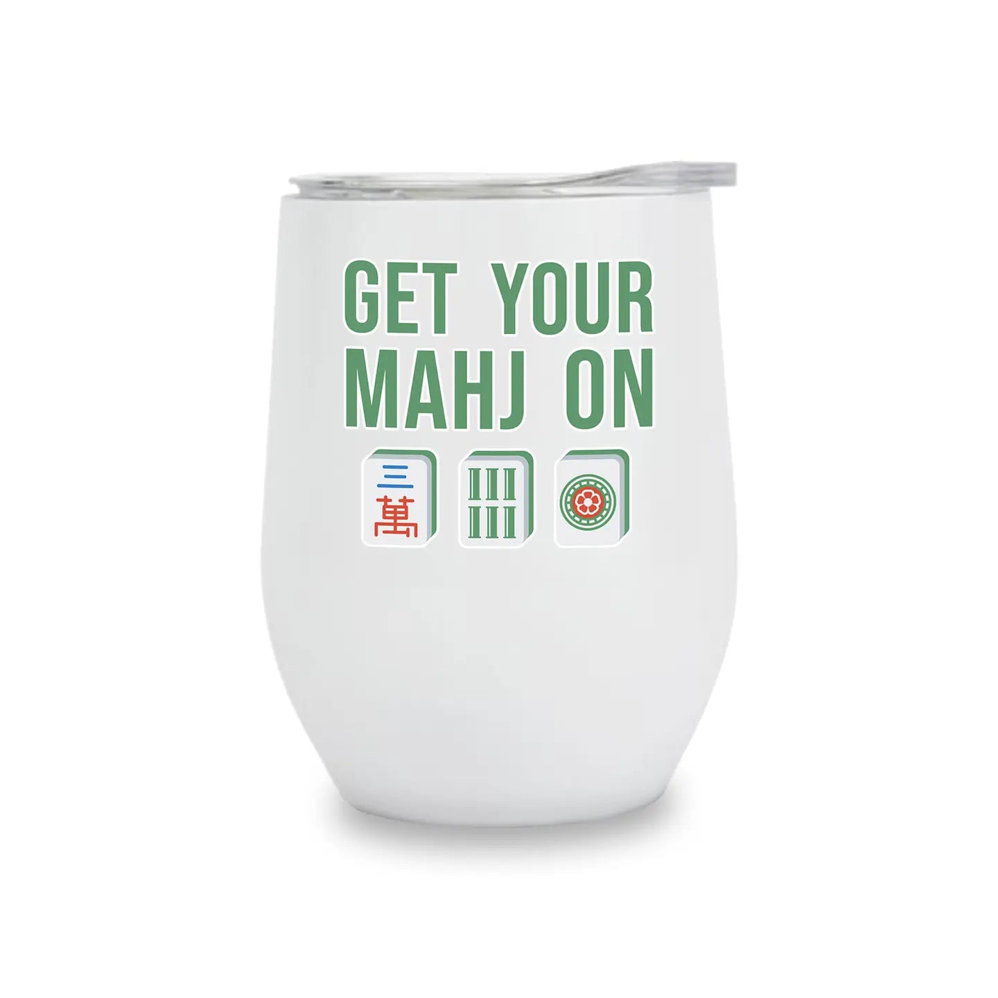 Insulated Mahjong Tiles Wine Tumbler
