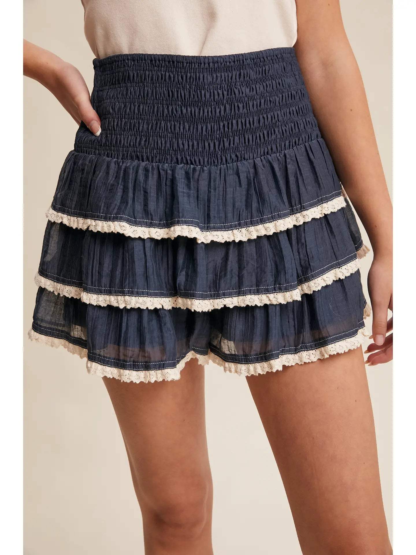 Lace Dream Tiered Ruffle Skort