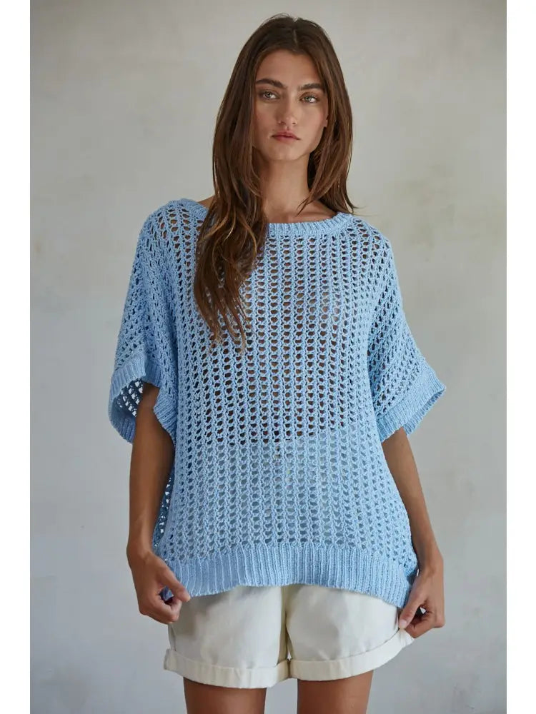 Amelia Fishnet Pullover Top