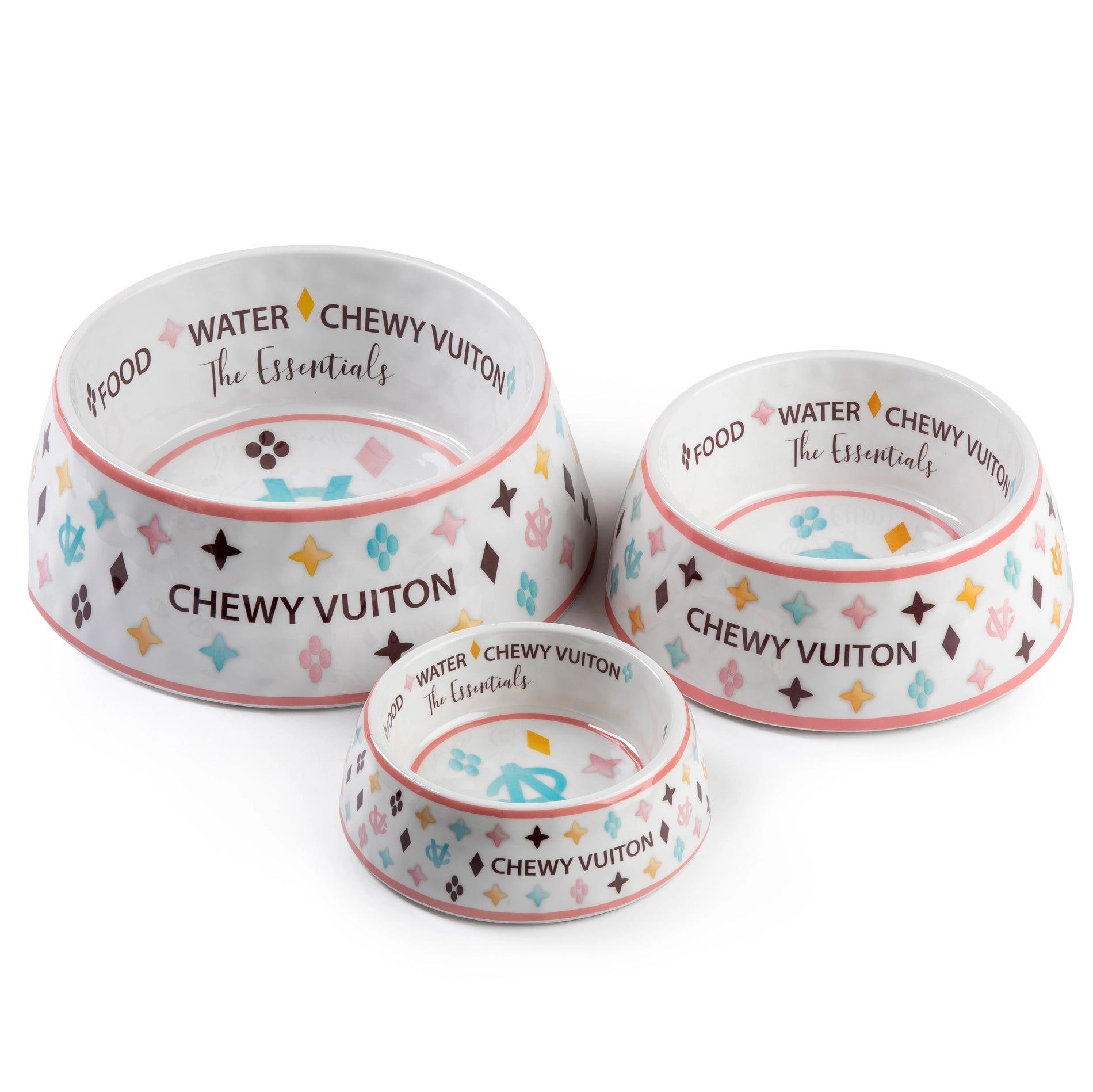 Chewy Vuiton Dog Bowl | 3 Sizes