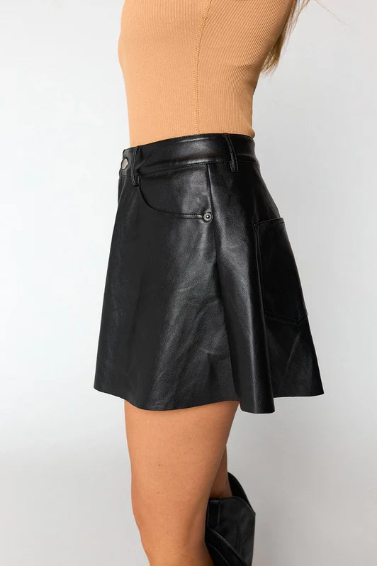 Emerson Vegan Leather Shorts | BuddyLove
