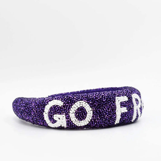 TCU Go Frogs Beaded Headband