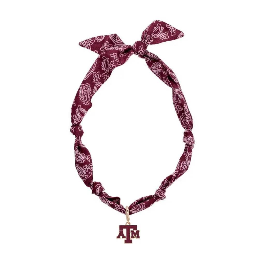 College Logo Bandana Scarf Necklace