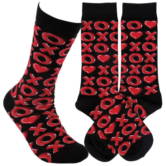 Classic Woven Crew Socks - Valentines