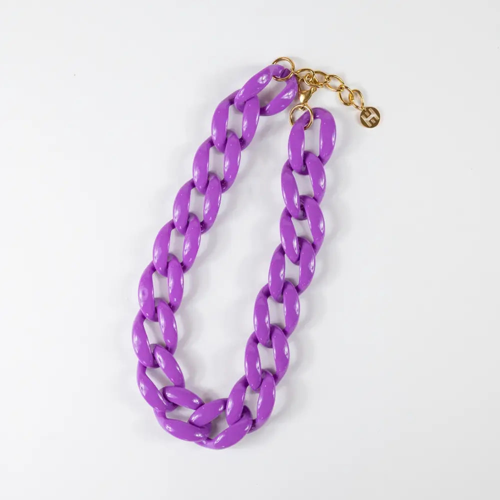 Light Weight Acrylic Chain Link Necklace