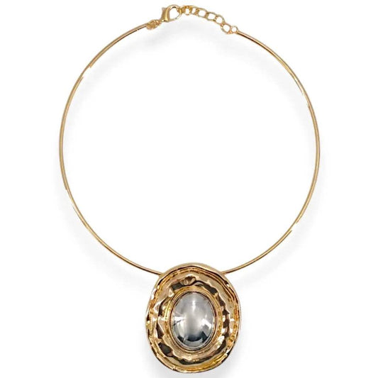 Boho Sculpted Collar Statement Necklace