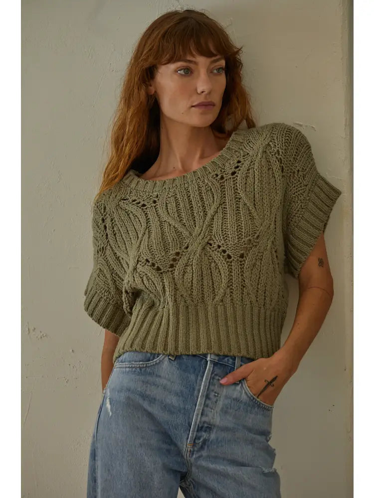 Isabella Knit Crochet Sweater Vest