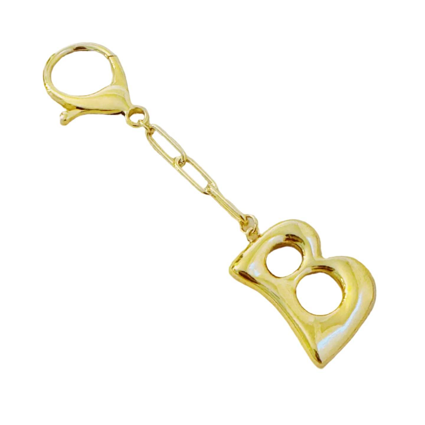 Gold Bubble Initial Purse Charm