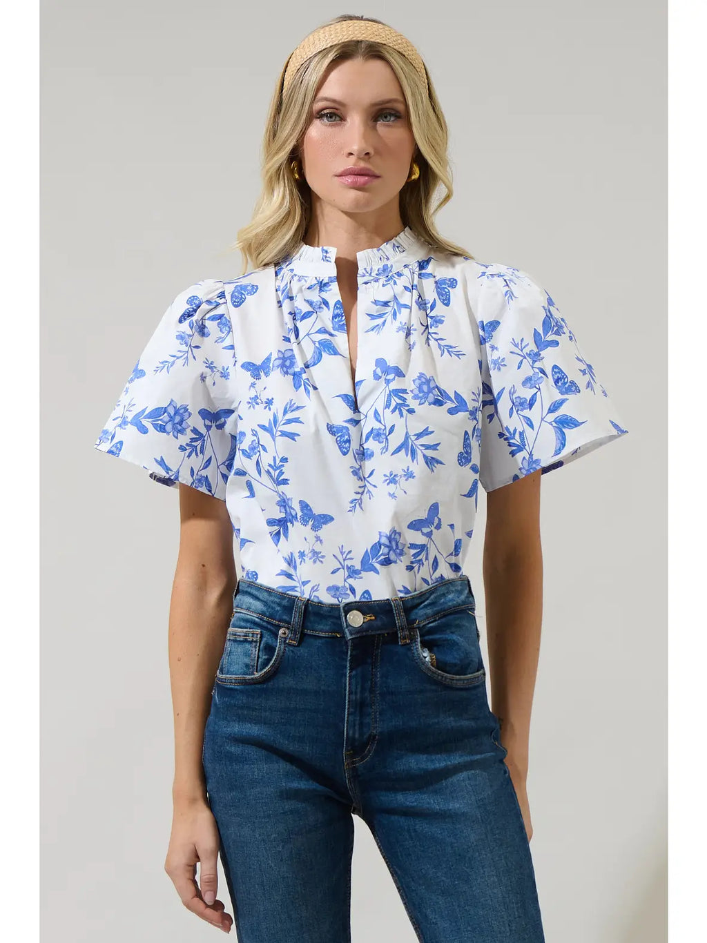 Leya Floral V-Neck Top