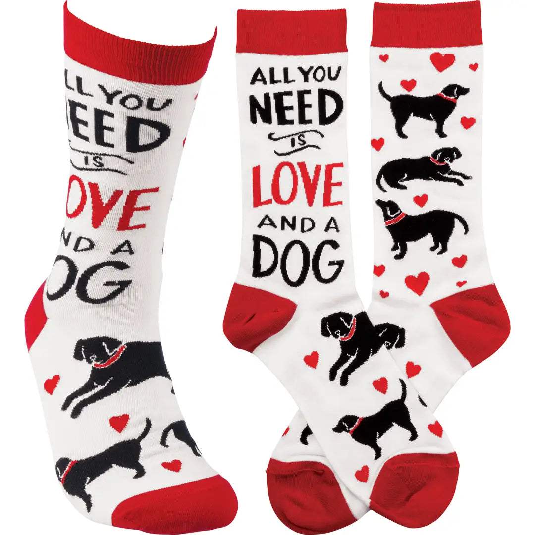 Classic Woven Crew Socks - Valentines