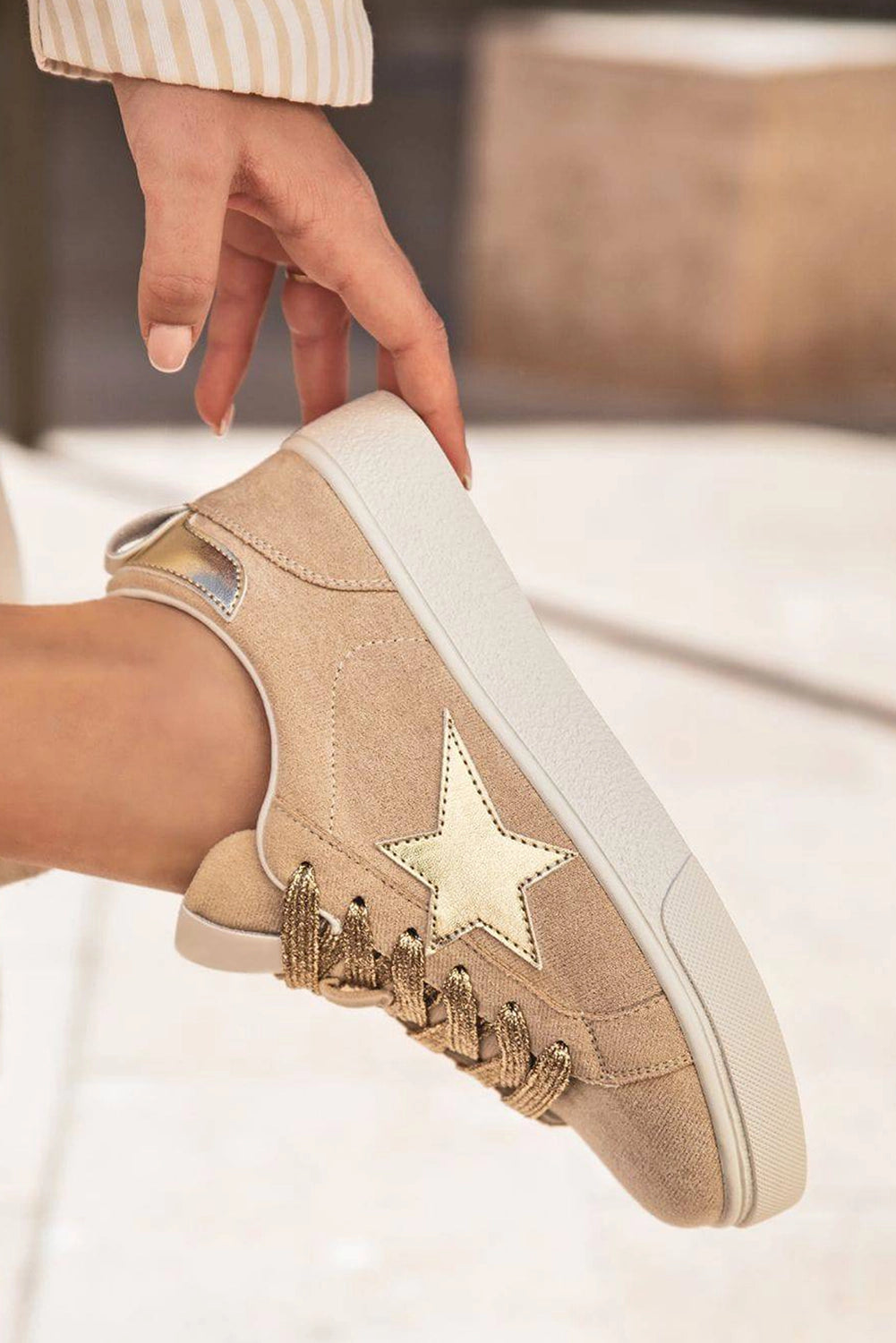 Claire Metallic Star Sneaker