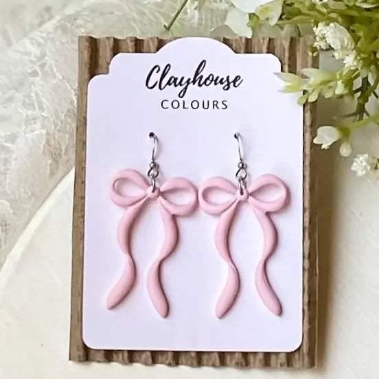 Lovely Clay Bow Earrings
