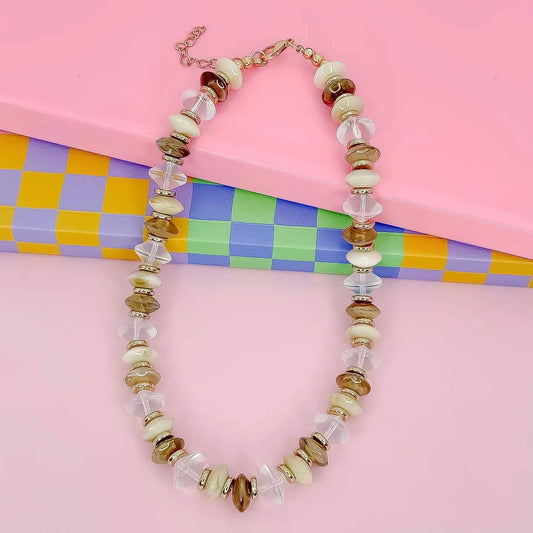 Cream Pop Beaded Necklace