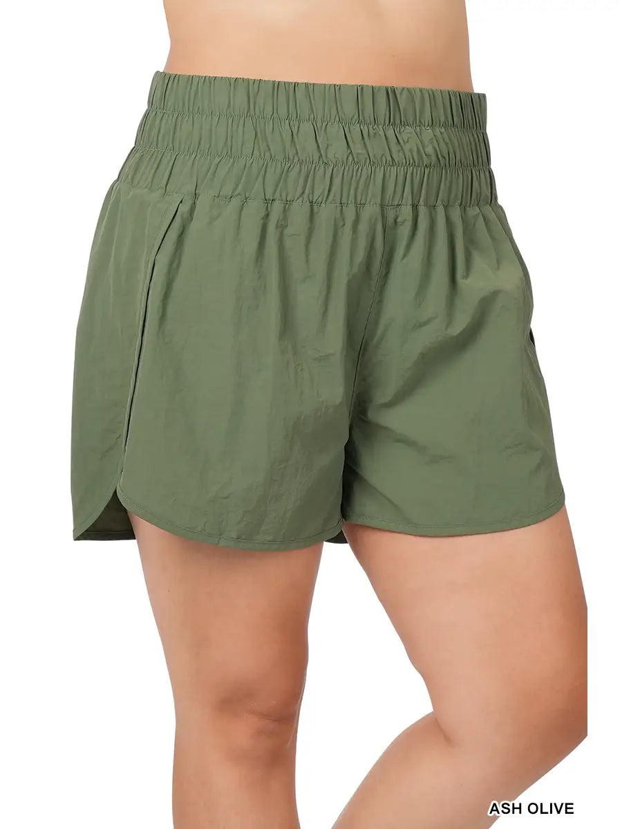 PLUS SIZE | Ella Windbreaker Lined Shorts