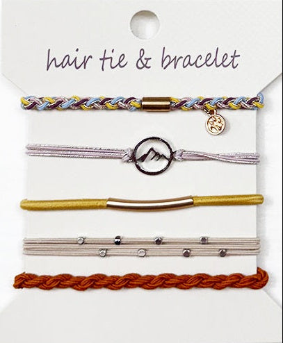Wanderlust Hair Tie Bracelet Set | Set of 5