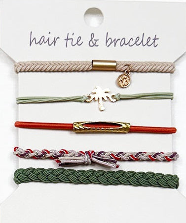 Wanderlust Hair Tie Bracelet Set | Set of 5