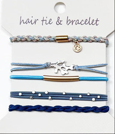 Wanderlust Hair Tie Bracelet Set | Set of 5