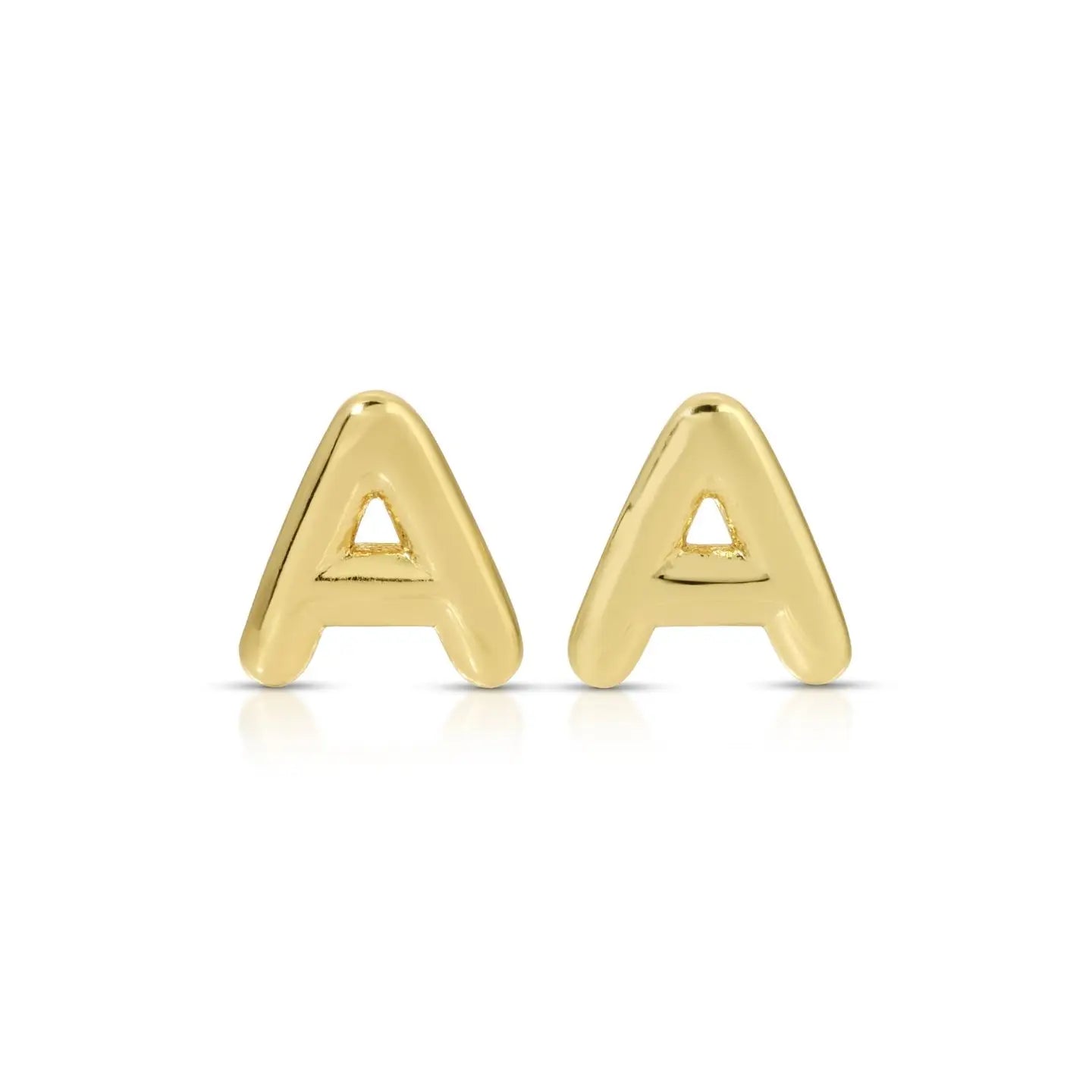 Gold Initial Stud Earrings