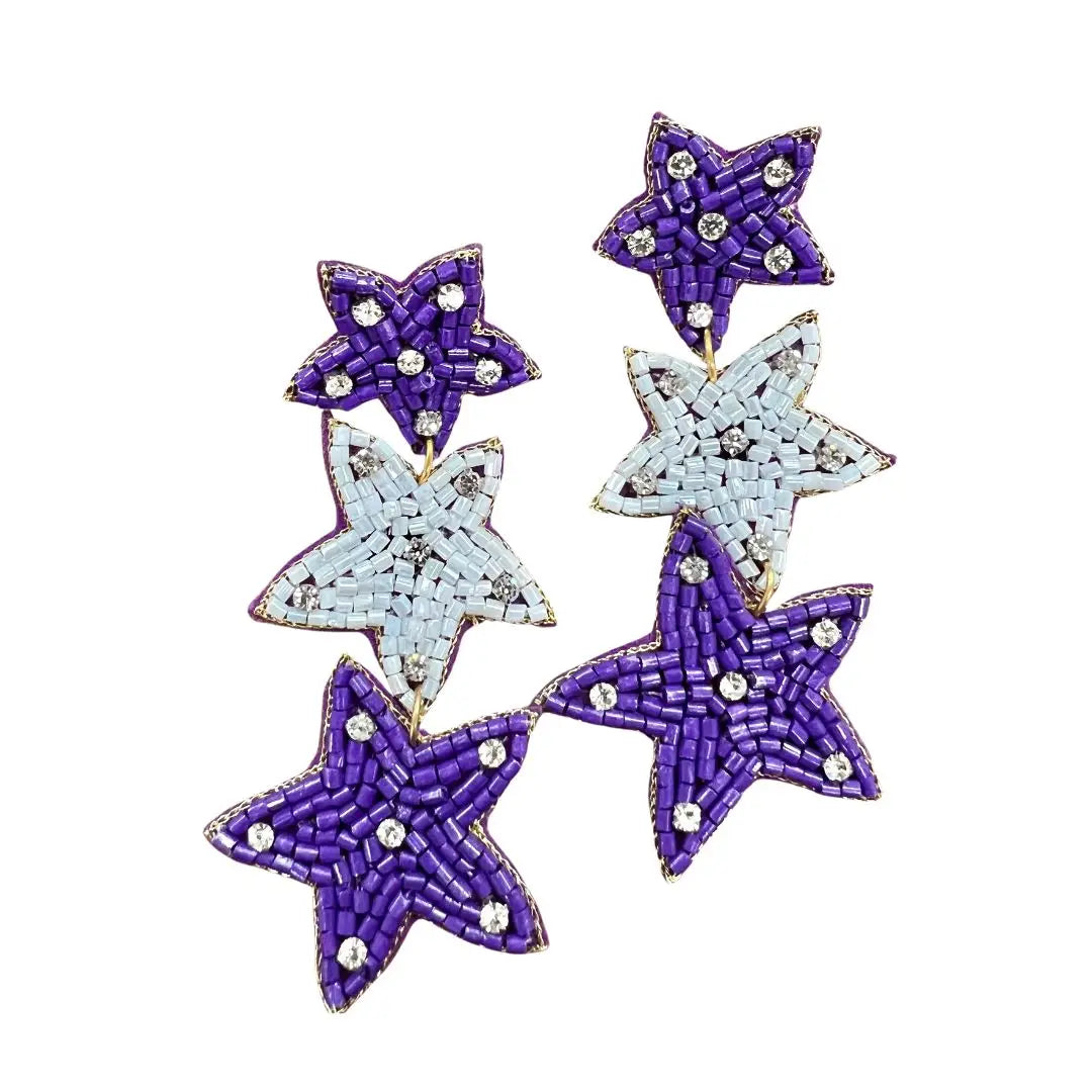 Beaded Star Earrings