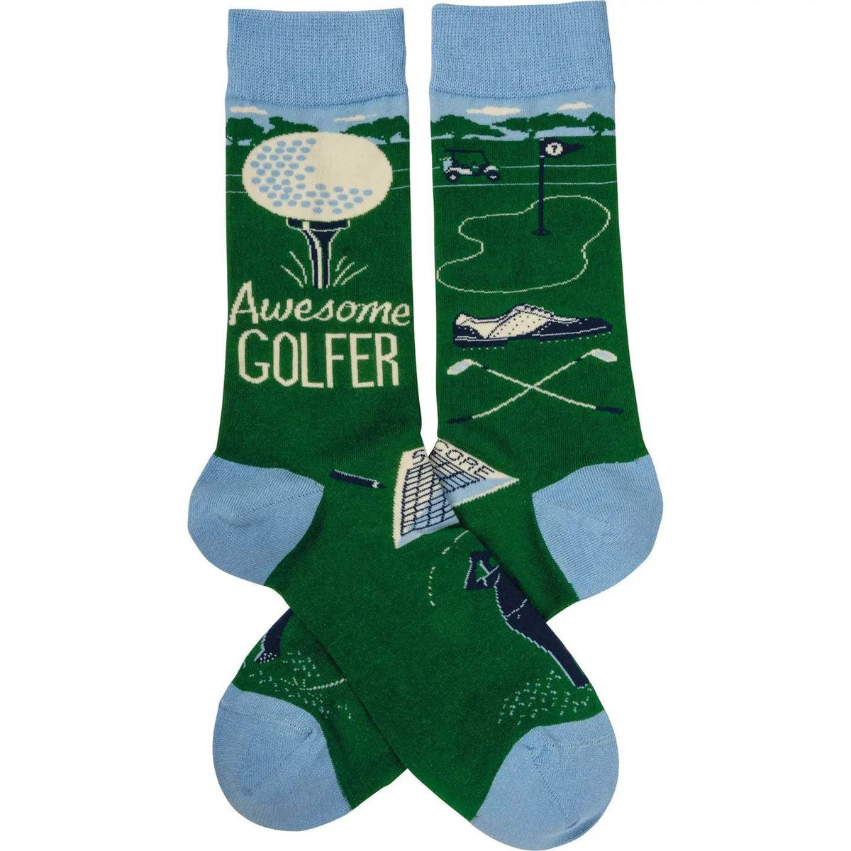 Classic Woven Crew Socks - "Awesome"