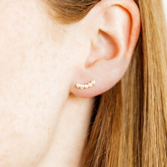 Abigail Pearl Screwback Stud Earrings