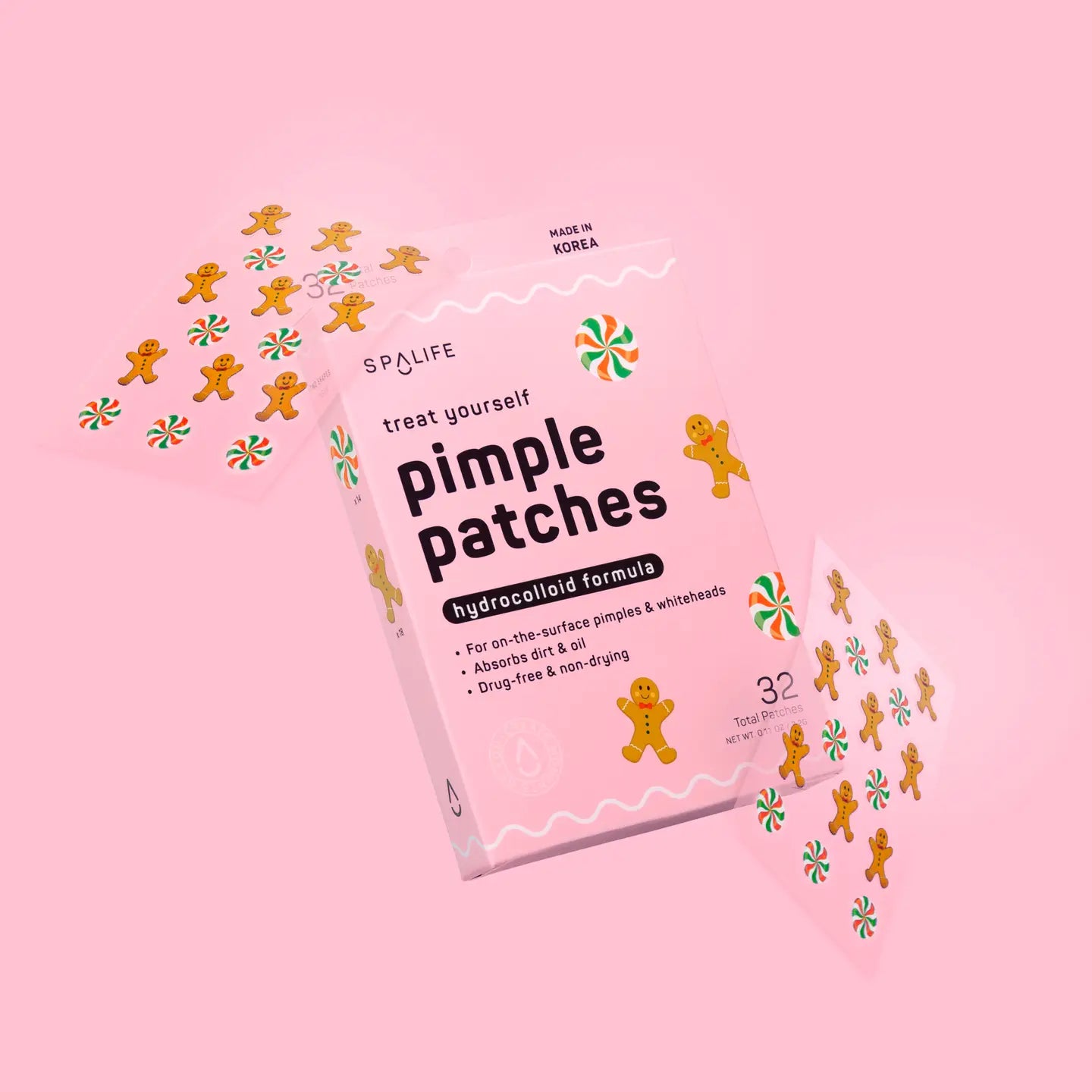 Christmas Holiday Gingerbread & Candies Pimple Patches | 72 Count