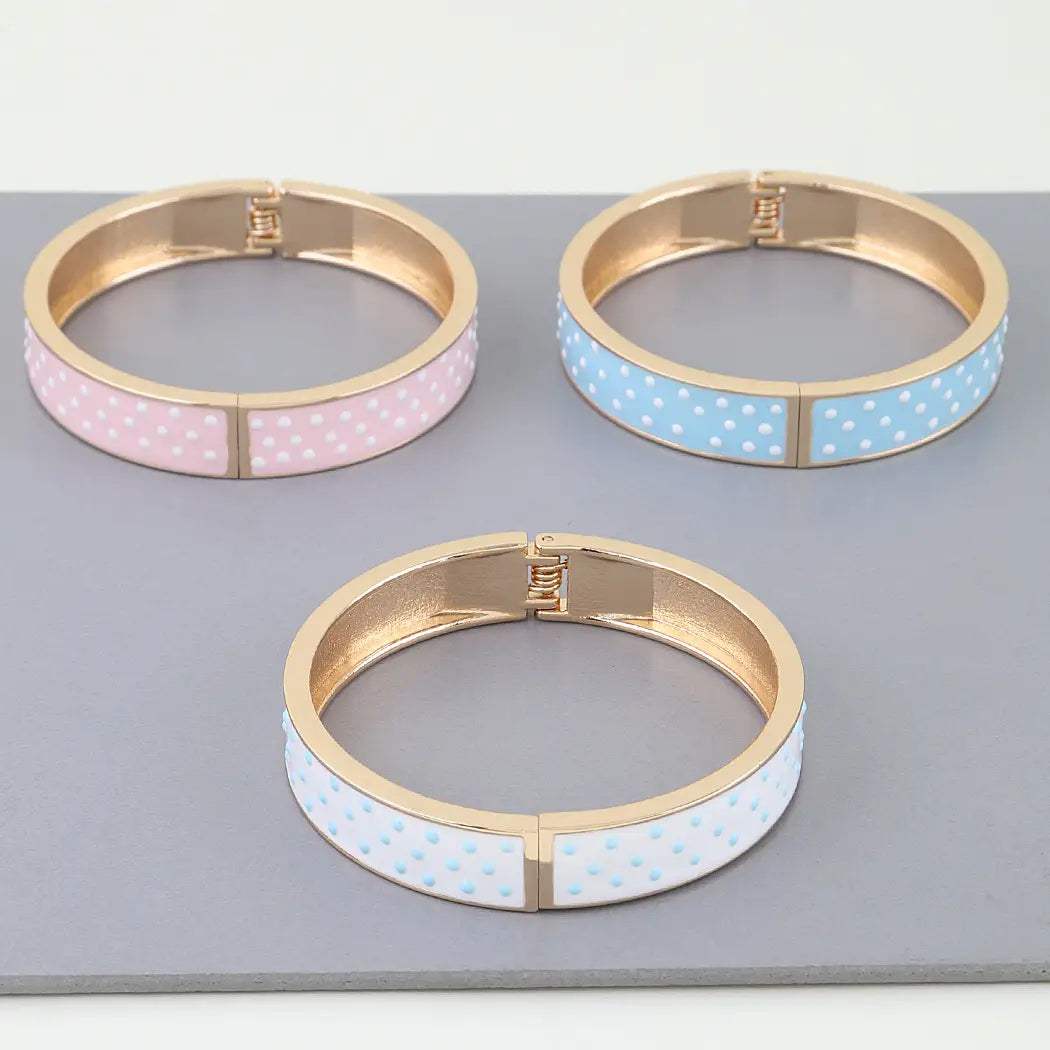Bright Polka Dot Cuff Bracelet