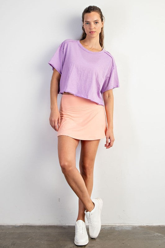 PLUS SIZE | Camellia Cotton Slub Crop Top