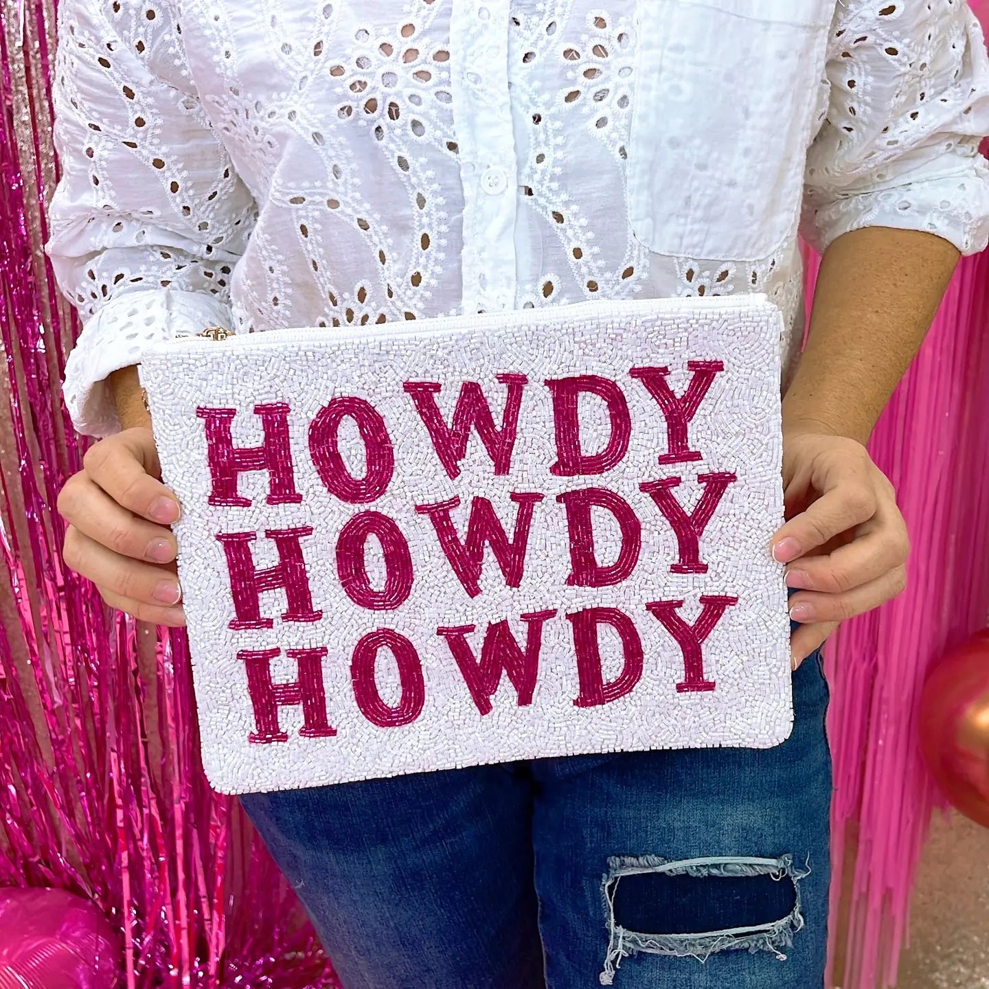 Howdy X 3 Beaded Clutch