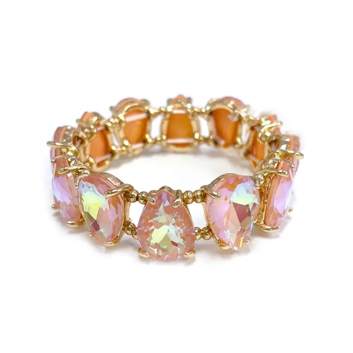 Teardrop Crystal Bead Bracelet