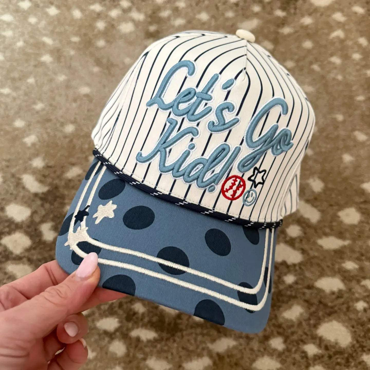 Let's Go Kid Embroidered Trucker Hat