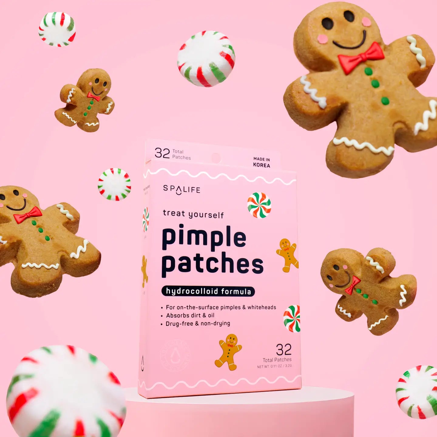 Christmas Holiday Gingerbread & Candies Pimple Patches | 72 Count