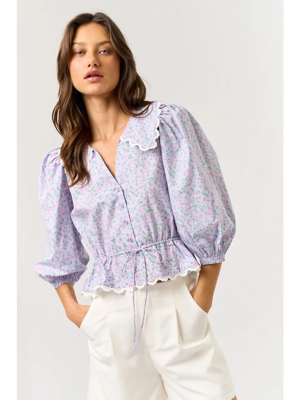 Maeve Floral Puff Sleeve Top