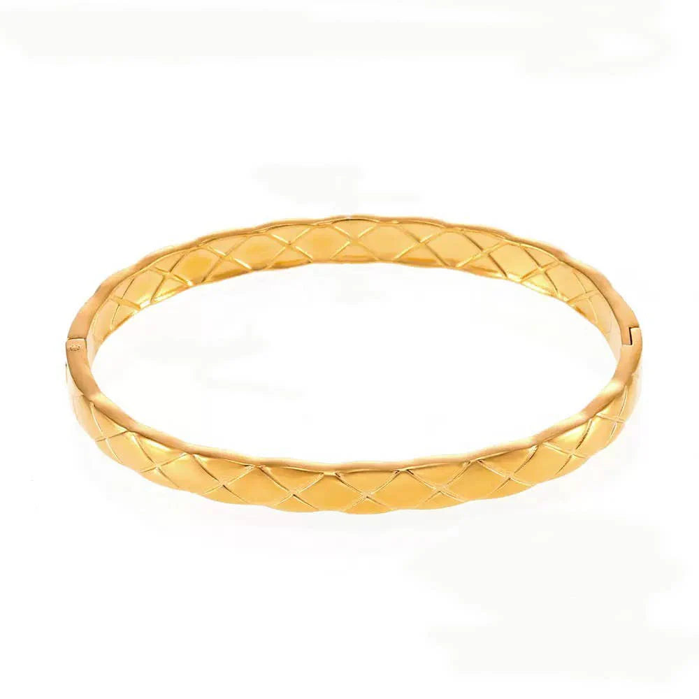 Waterproof Textured Bangle Bracelet