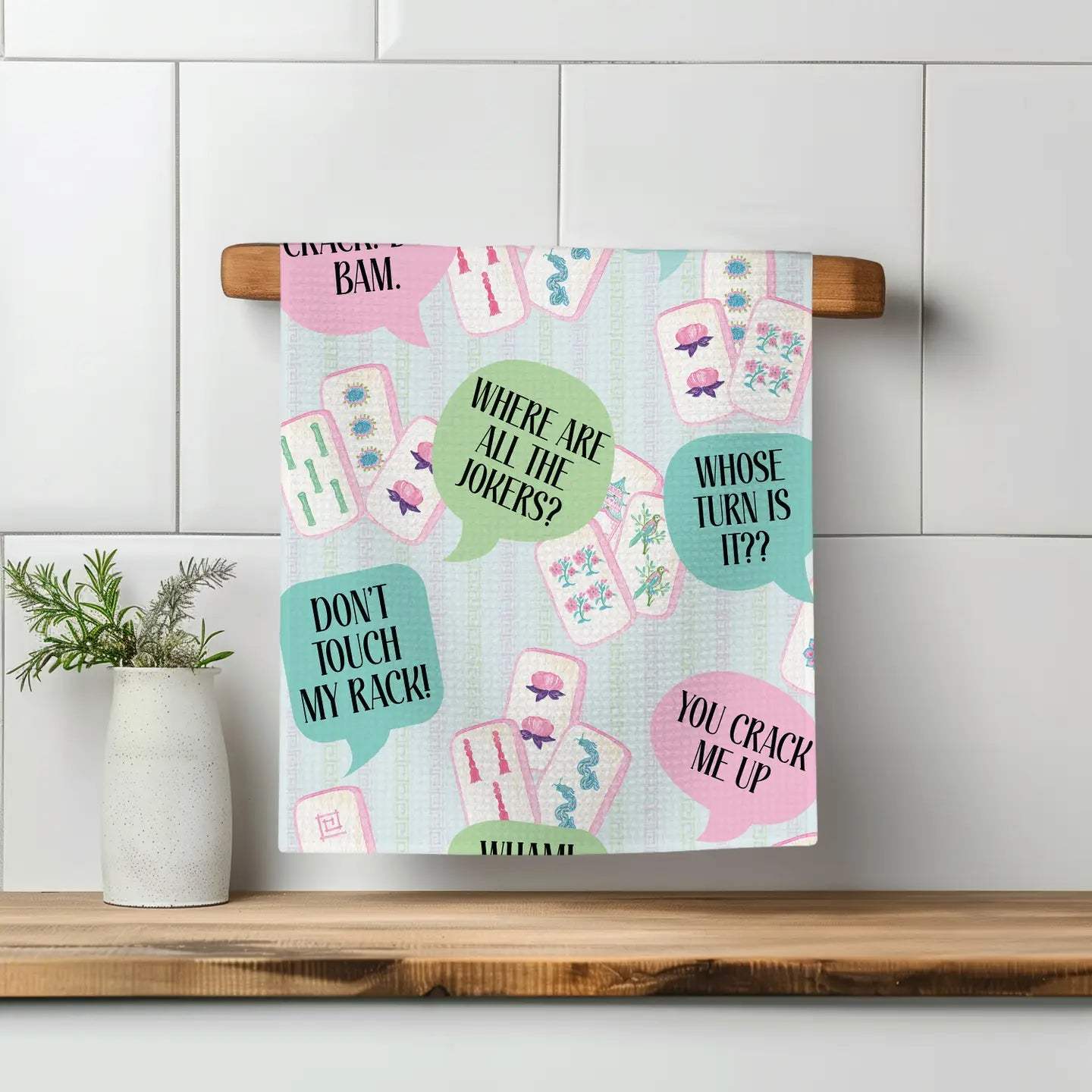 Mahjong Tea Towel