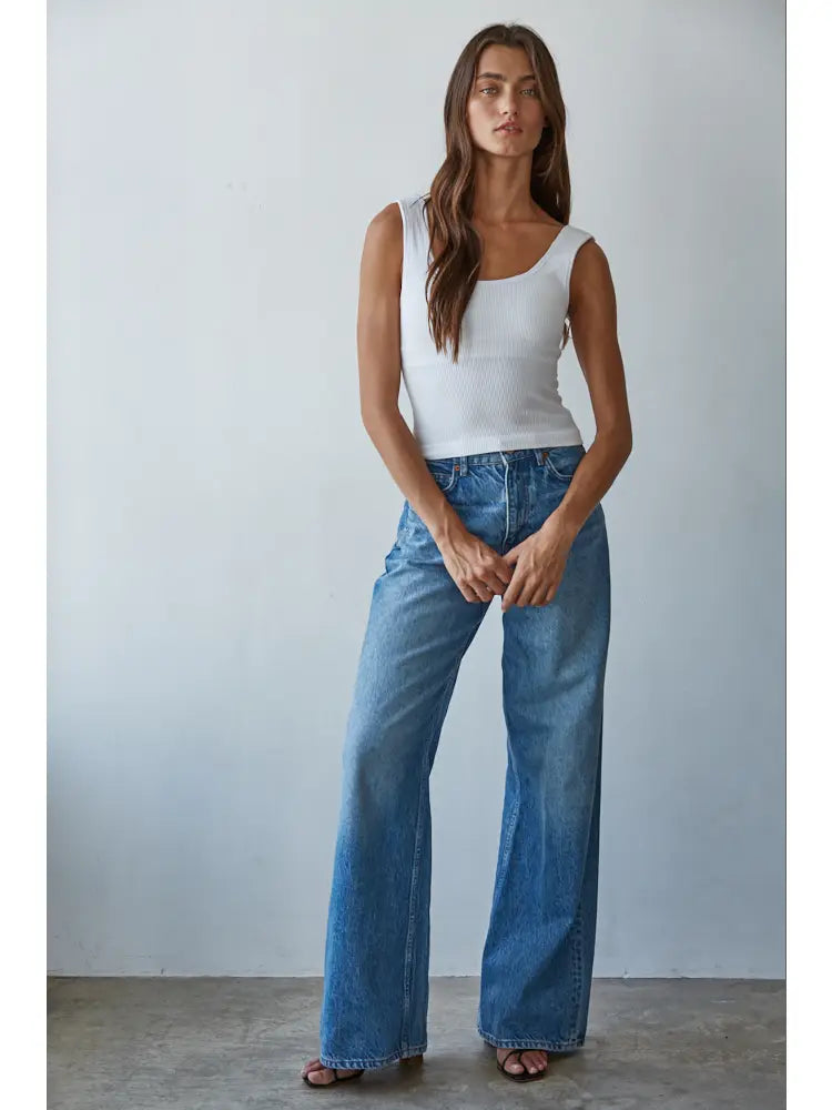 Seamless Scoop Neck Tank Top
