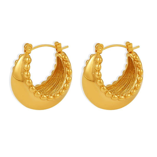 Waterproof Beaded Hoop Earring