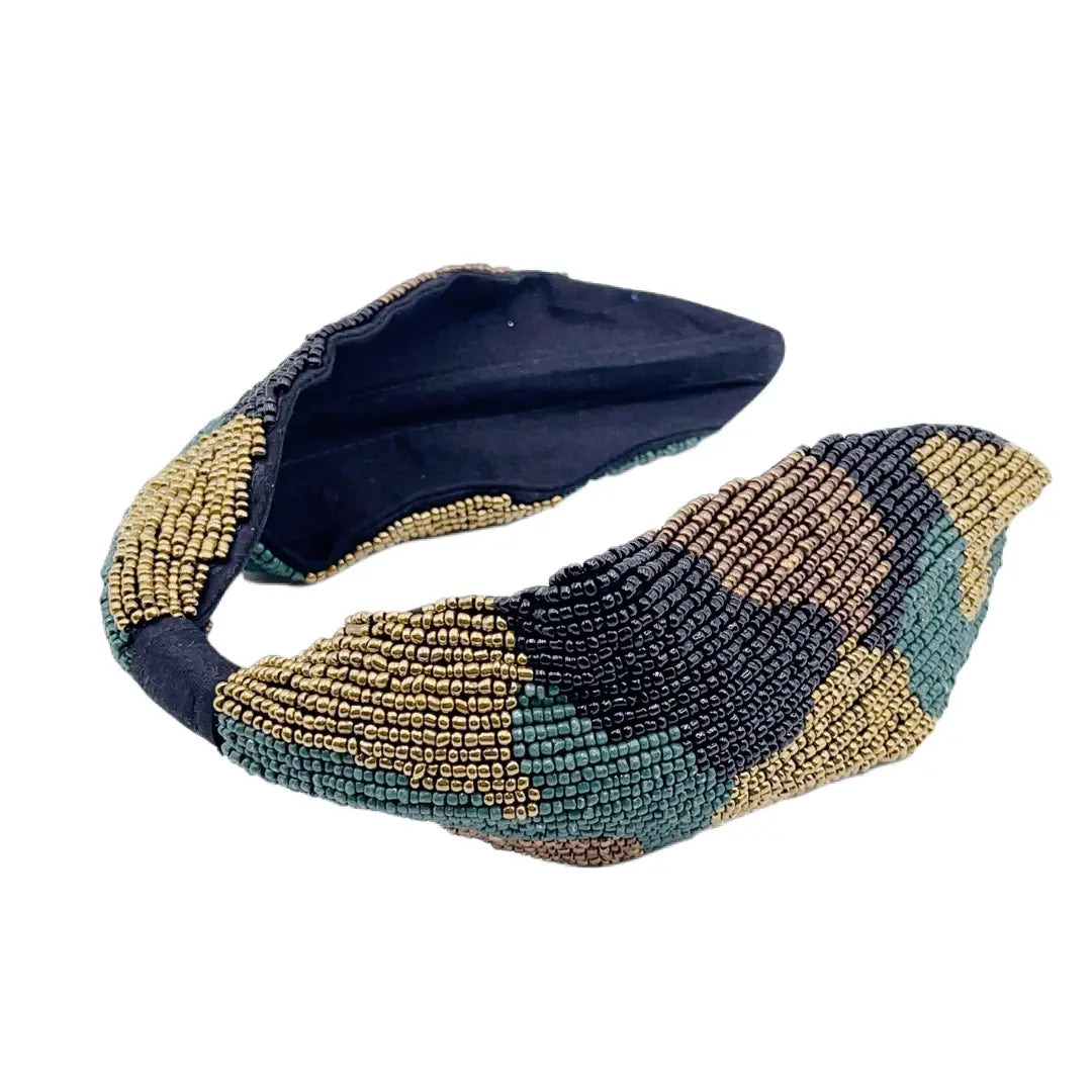 Camouflage Beaded Headband