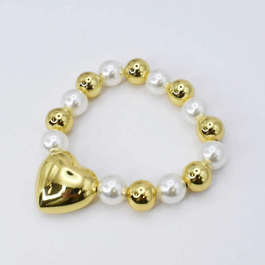 Gypsy Gold & Pearl Bracelet