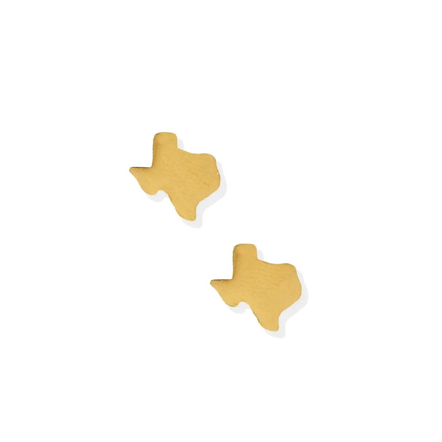 Big Texas Gold Screwback Stud Earrings