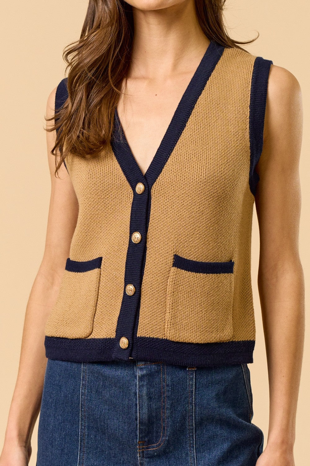 Juniper Color Block Sweater Vest