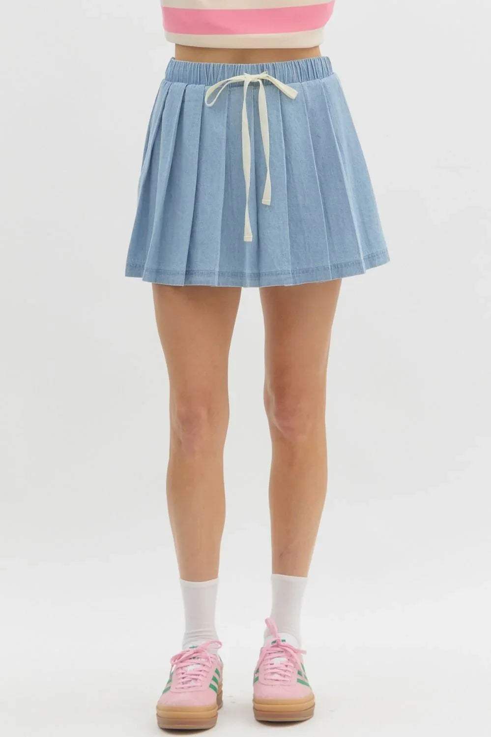 Penny Denim Drawstring Skort