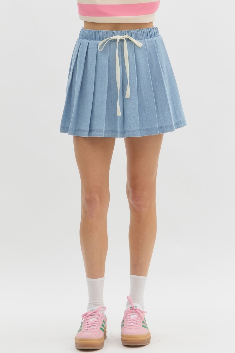 Penny Denim Drawstring Skort