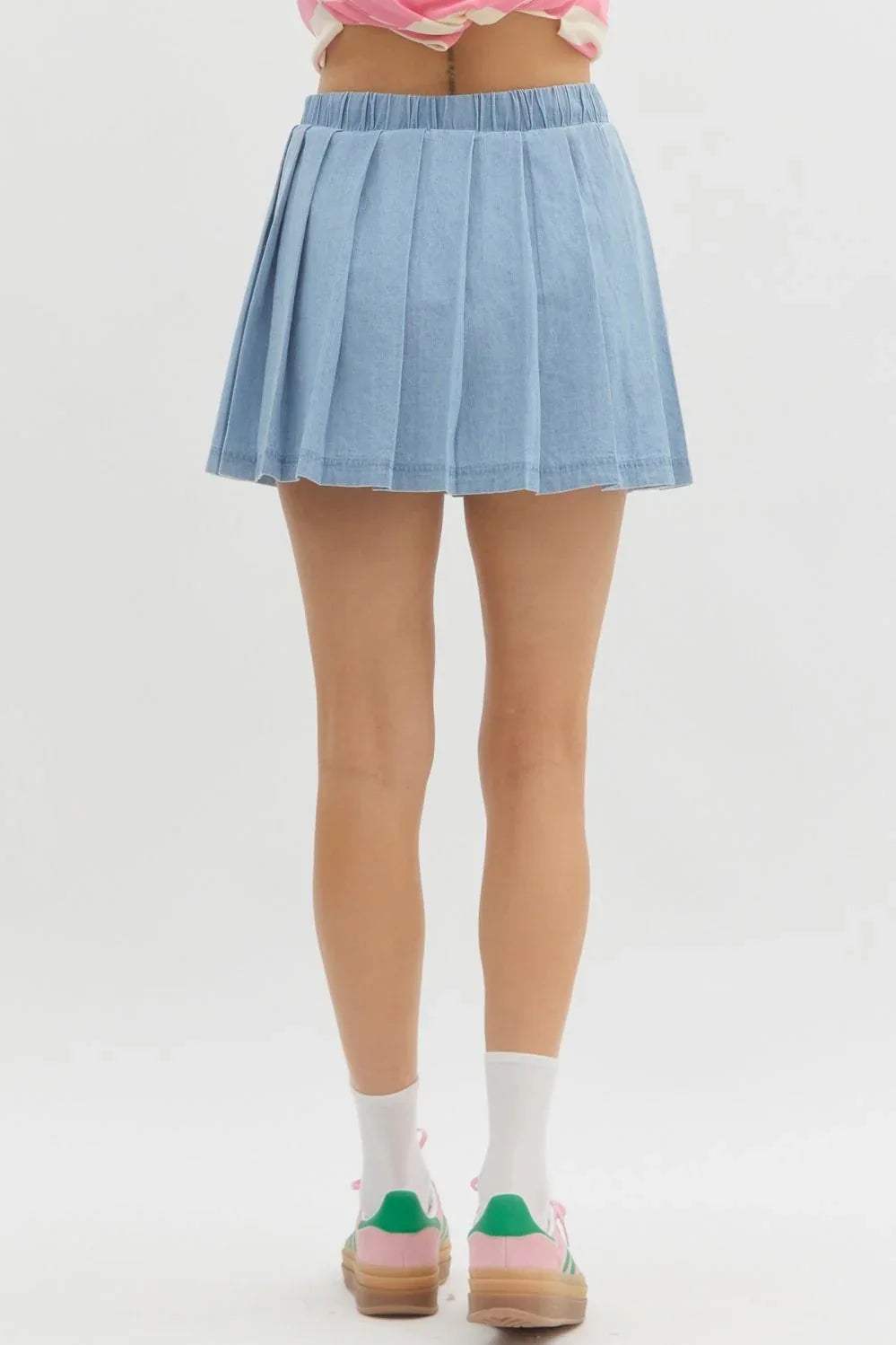 Penny Denim Drawstring Skort